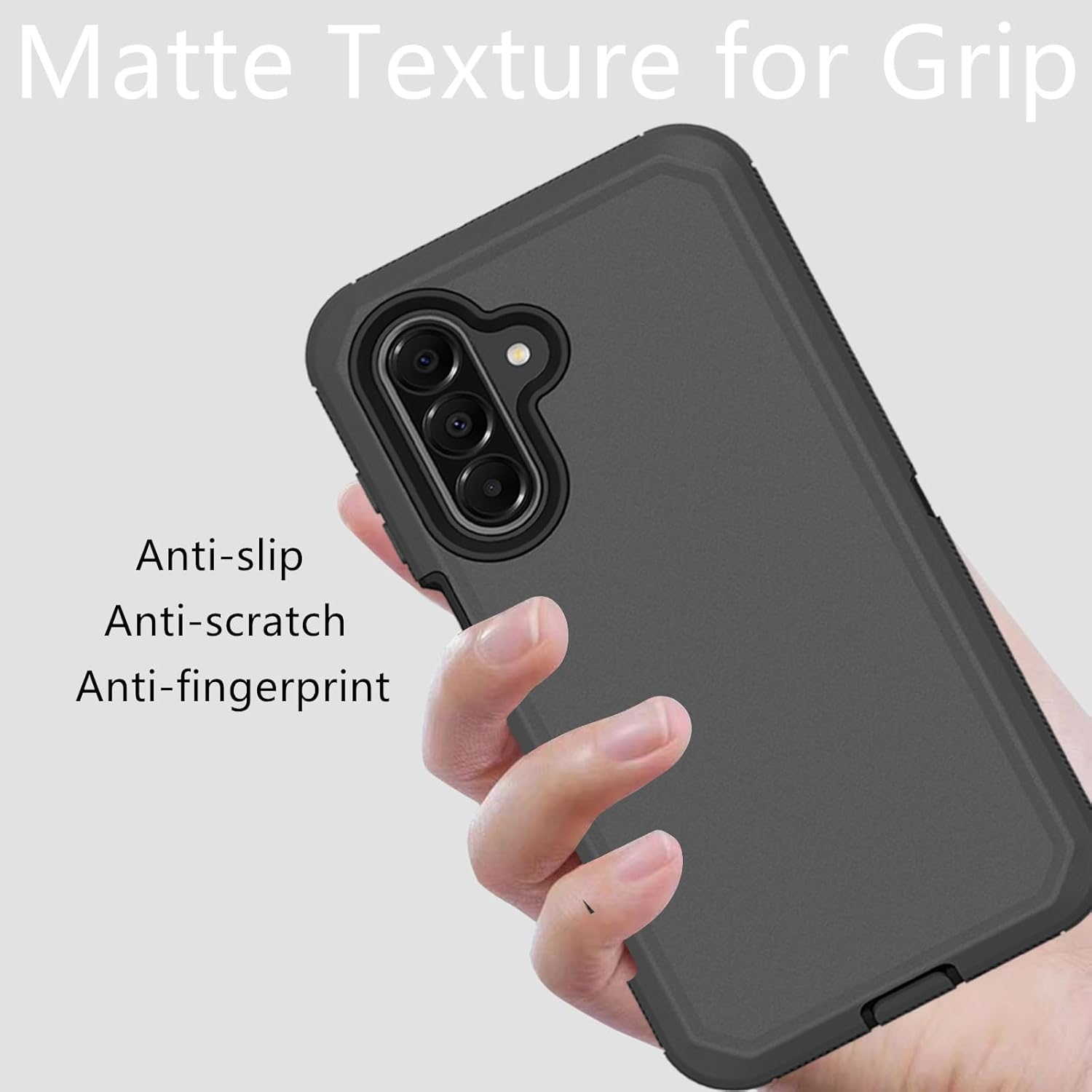 for Samsung Galaxy A26 5G Case, Heavy Duty Defender Case Dustproof Shockproof Protection 3 in 1 Rugged Cover for Samsung Galaxy A26 5G (Black)