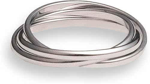 Anillo de ansiedad entrelazado - Anillo de ansiedad para mujer - Anillo giratorio - Tamaños 6, 7, 8, 9 pulgadas recubierto de PVD oro rosa plata y