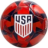 Icon Sports Officially Licensed U.S. Soccer Federation USMNT Soccer Ball Size 5 - Patriot Power Red
