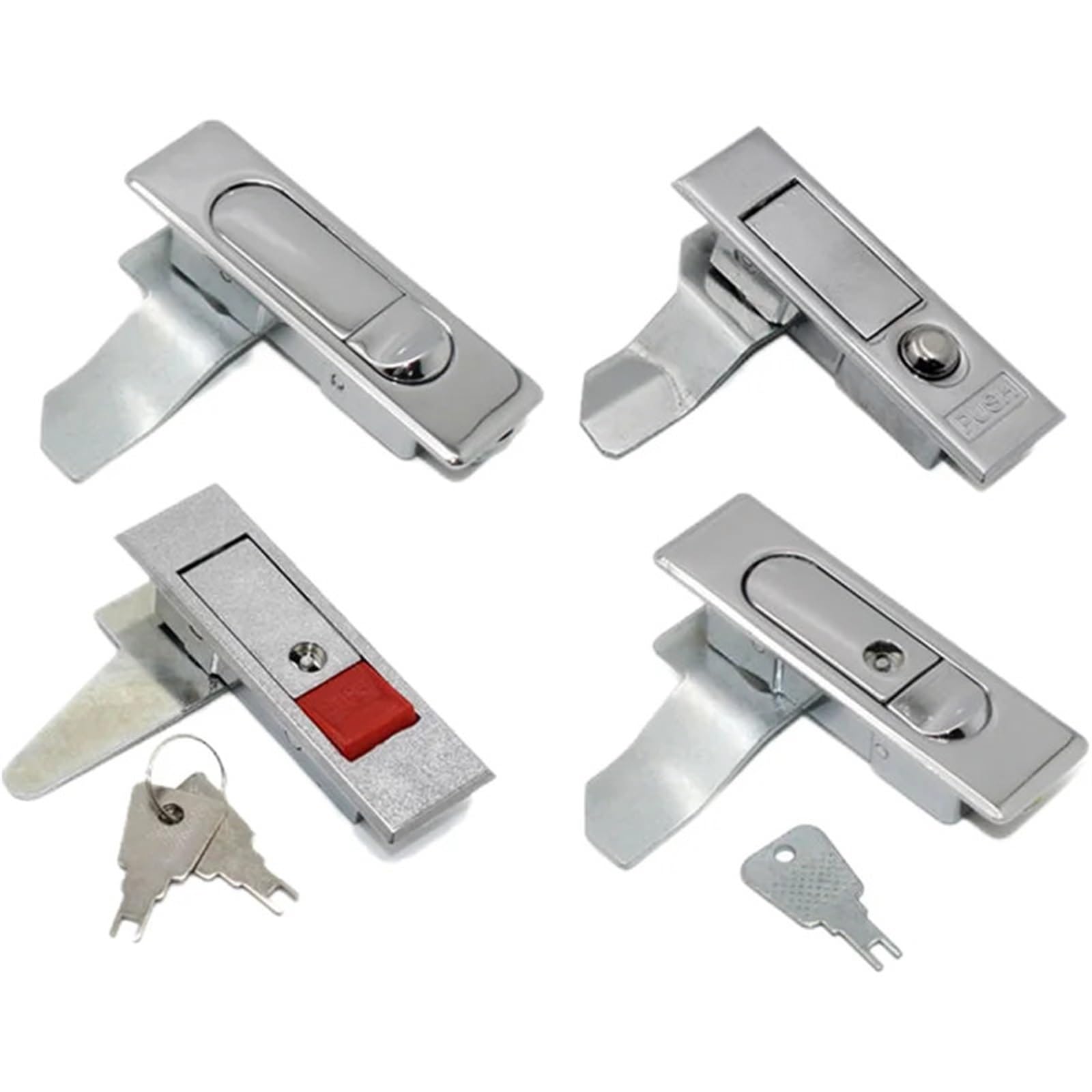 WPOIYHGBY Plane LoPush Button MS509 Handle Panel Door Locks MS503 Electrical Cinet Box Lock MS603 1Pcs(MS603 Red Button,Without Key)