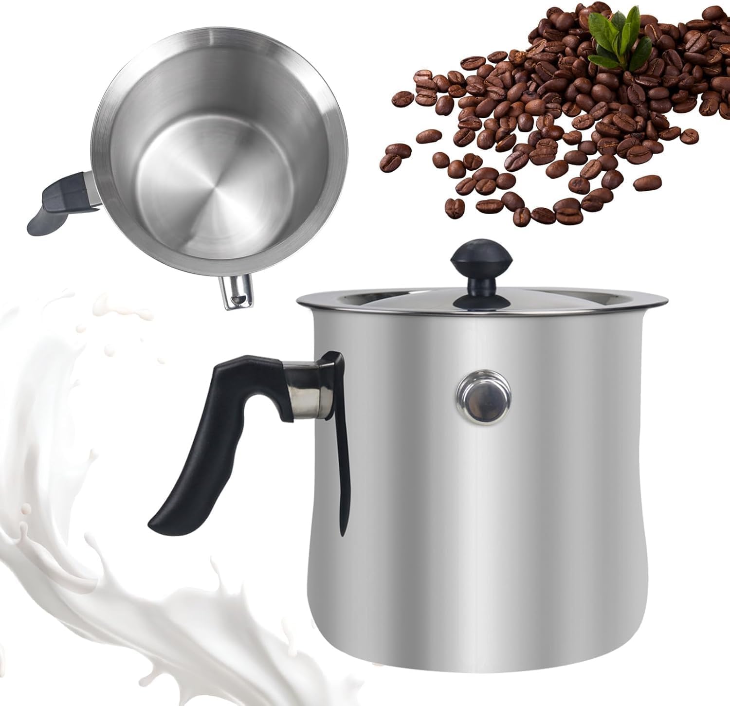 Stainless Steel Double Walled Milk Pan, 2.5 Litres
