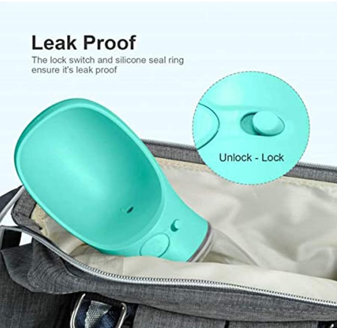 DOG N PET Dog Water Bottle, Leak Proof, Light Weight, Portable Dog Water Dispenser, Perfect for Travel, Outdoor Walking, Hiking and Camping, Essentail Pet Walking Accessories (350ml/12oz, Blue)