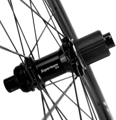 Miniatura 9 de Superteam Bicicleta de carretera de freno de disco sin cámara de carbono de 1.772 in sin ruedas de pintura