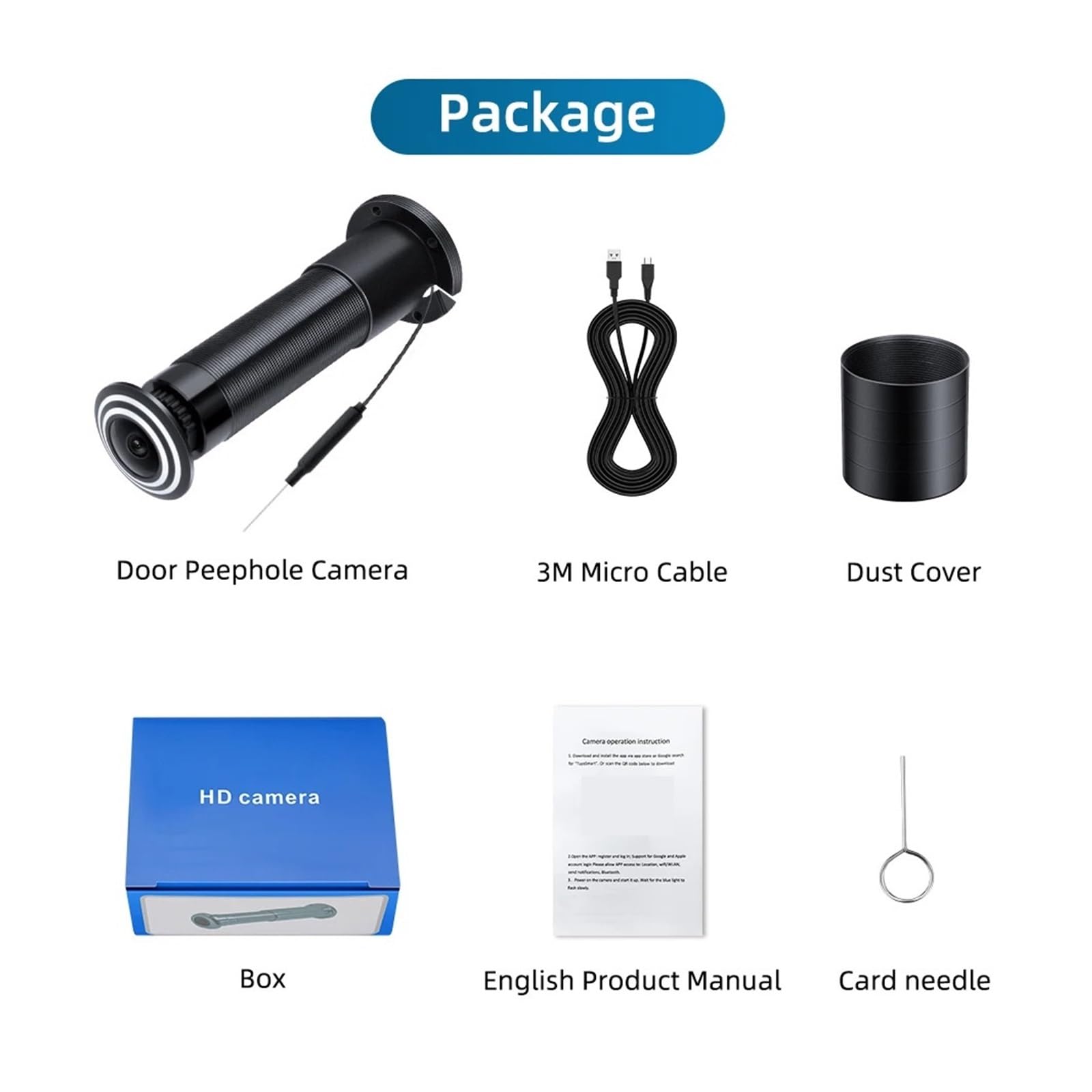 Telecamera Di Sicurezza Domestica Wireless Con Spioncino Video