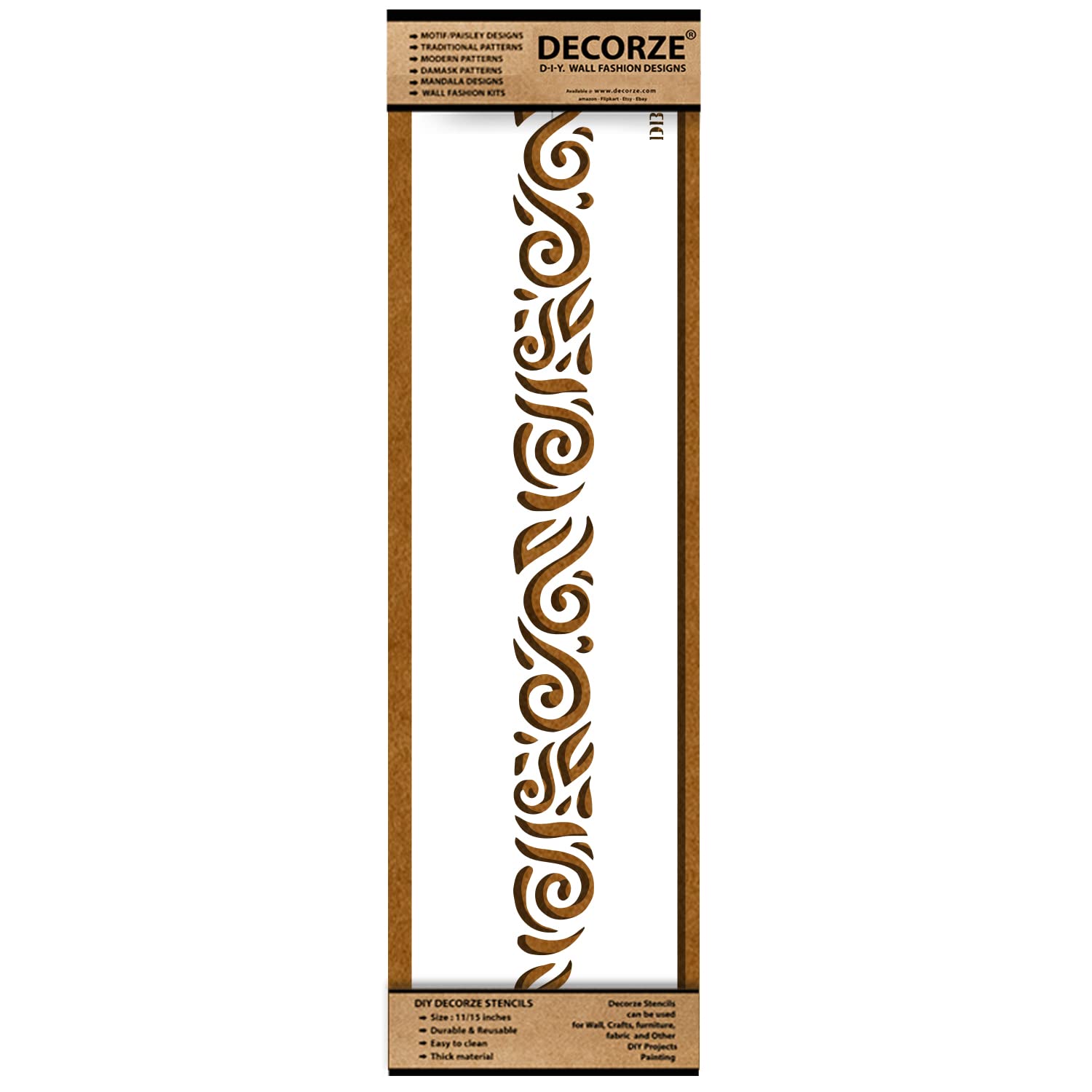 DECORZE Painting Stencils | Wall Stencils for Home| Living Room| Bedroom Painting | Stencil Border Painting | Pattern Stencil | D Border Stencils (DB-20) (B0BW4HL8R3) Amazon Price History, Amazon Price Tracker