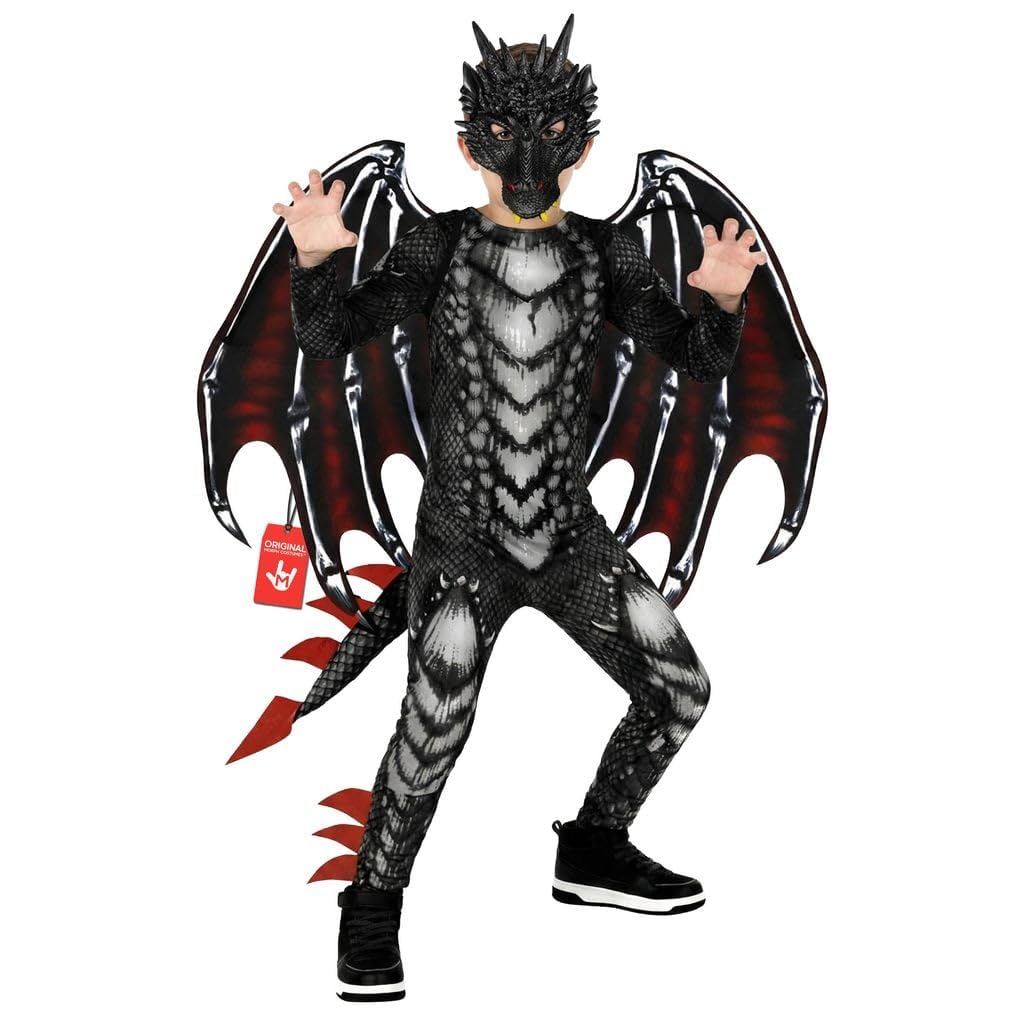 Morph Drachen Kostüm Kinder, Drachenkostüm Kinder für Jungen und Mädchen, Halloween Kostüm, Karneval und Fasching Verkleidung