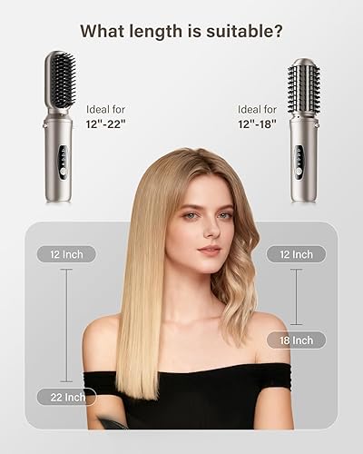 Miniatura 5 de Cepillo alisador de cabello inalámbrico 2 en 1