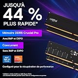 Crucial Pro RAM DDR5 64Go Kit (2x32Go) 5600MHz, Intel XMP 3.0 / AMD Expo, PC Mémoire - CP2K32G56C46U5 - 3
