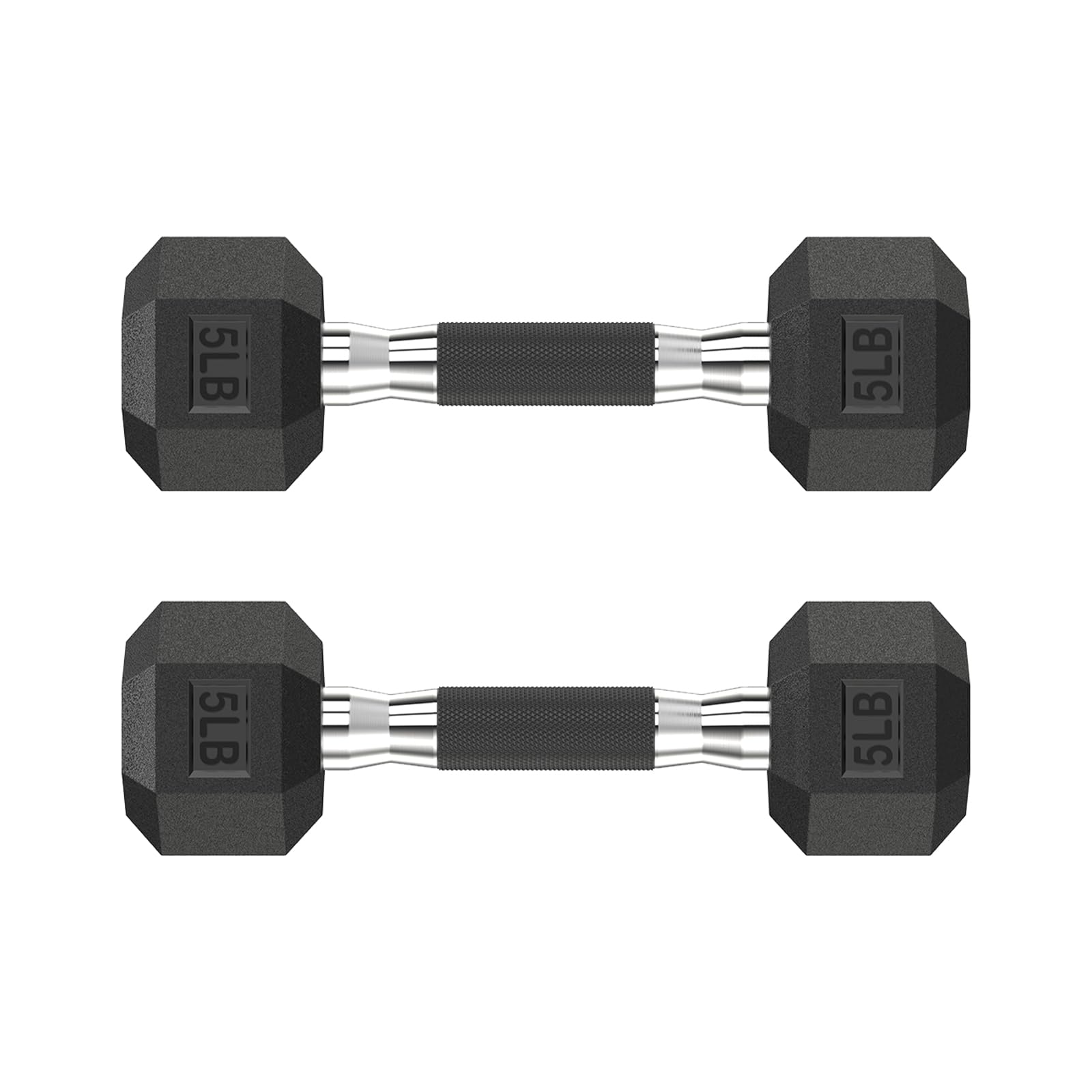 Hex Dumbbell Set 2 5-65 lb Rubber Encased Hex Dumbbells for Home Gym Weights Dumbbells Set of 2