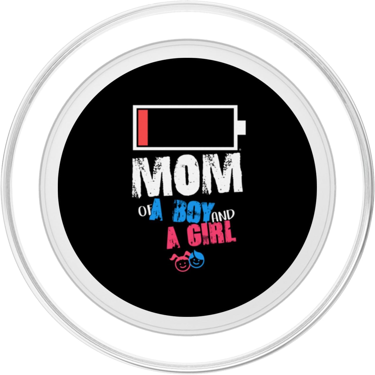 Mom of Boy and Girl Funny Mothers Fathers Day Birthdays PopSockets MagSafe PopGrip for iPhone
