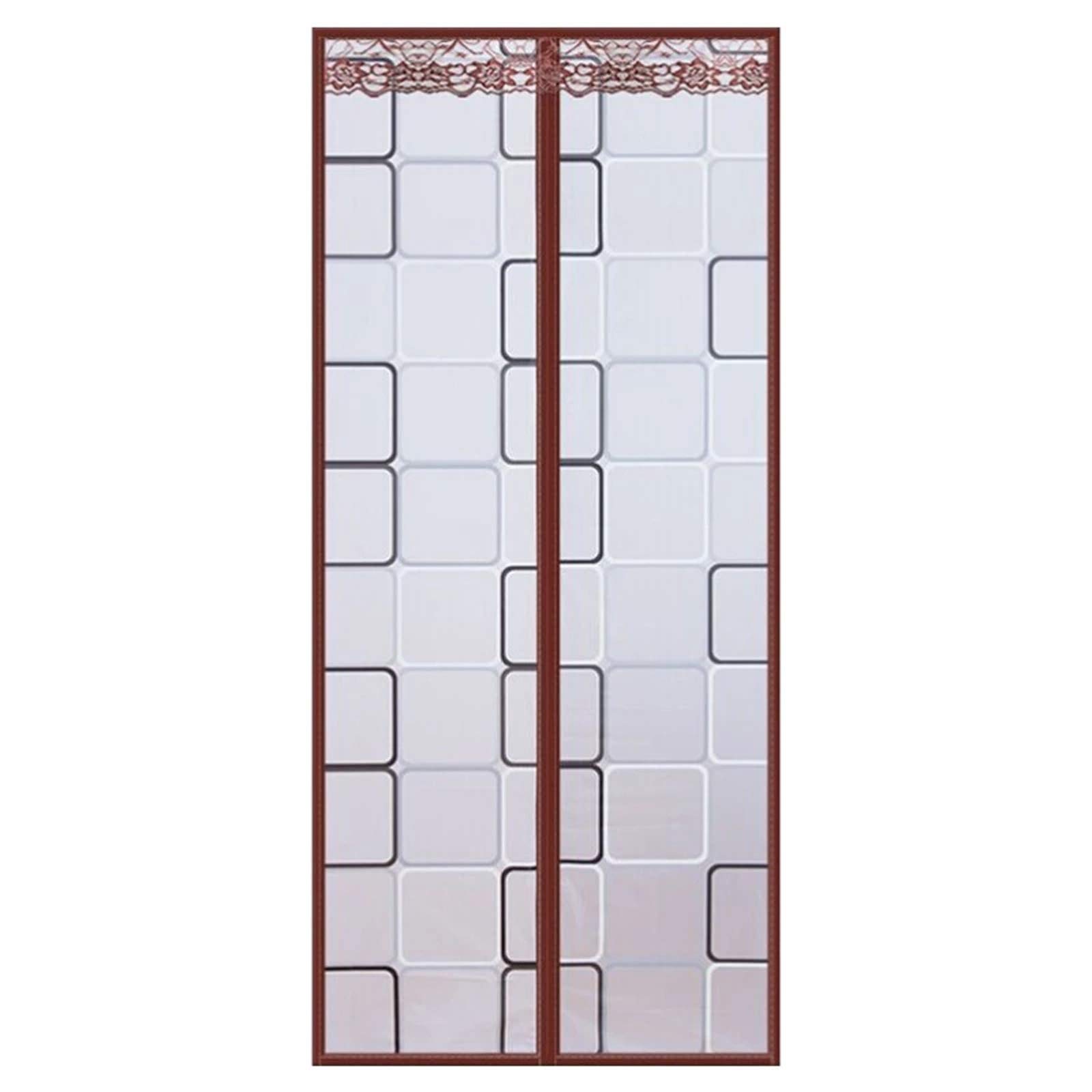 Dfgcnk Household Privacy Door Screen Magnetic Warm Windproof Self-Closing Partition Curtain Reduce Noise Anti-Smoke Waterproof For Air Conditioner Heater Room Kitchen,85x200cm