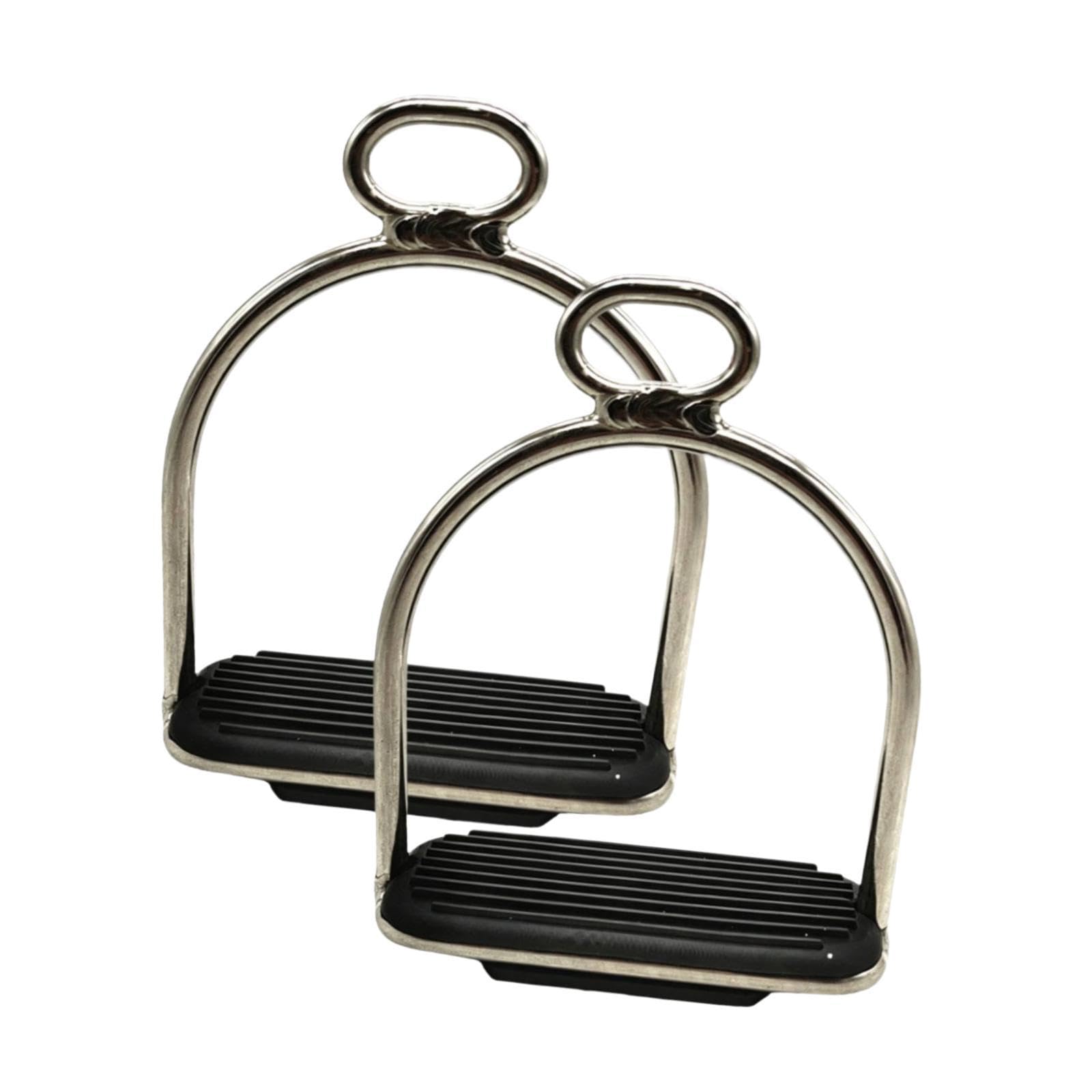 Milageto 2 estribos equitación Tipo Jaula, Ligeros, Alta Resistencia, Antideslizantes, Accesorios para Jinetes, Herramienta Entrenamiento cómoda