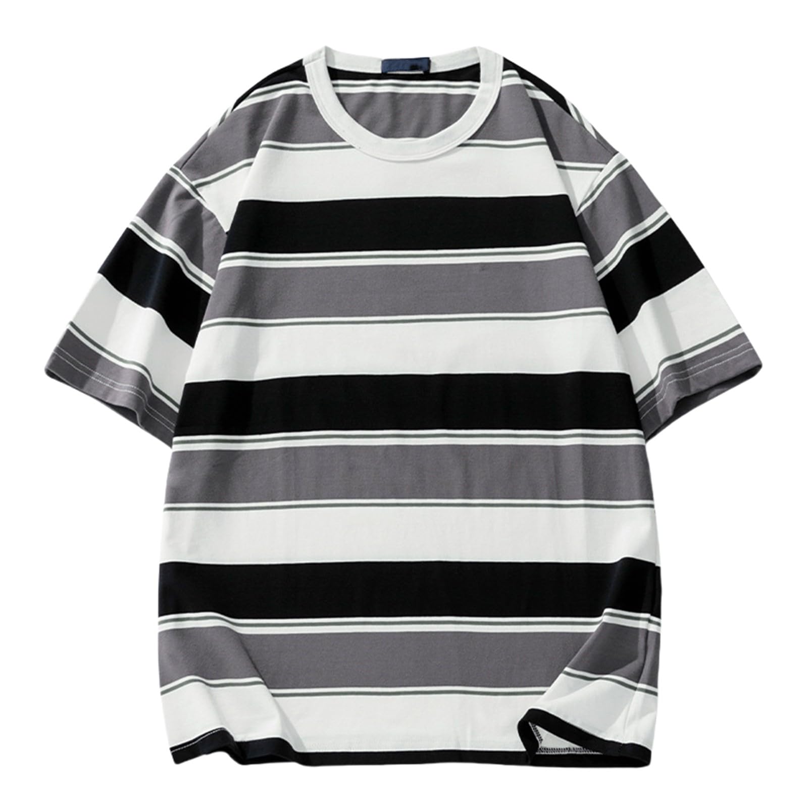 Letnie T-Shirty Dla Mężczyzn Wakacyjne Plażowe Codzienne T-Shirty Topy Modna Kontrastowa Koszula W Stylu Vintage