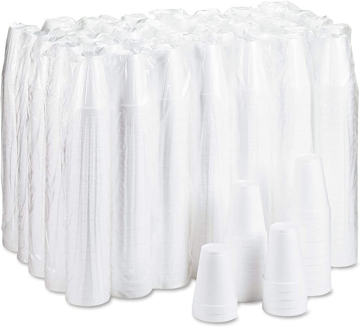 500PC 8oz Disposable Foam Cups for Hot & Cold Beverages Coffee, Tea, Hot Cocoa, Soup, Broth, Smoothie, Soda, Juice