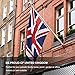 FLAGBURG United Kingdom Flag 5x8 FT,1ply Printed Union Jack Flag with Vivid Color and Fade Proof, Canvas Header and Double Stitched, UK Polyester Flags with Brass Grommet