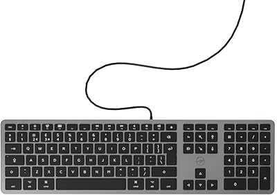 Mobility Lab ML311890 Kabelgebundene Tastatur, QWERTY-Layout, ideal für Mac, Schwarz/Space Grey