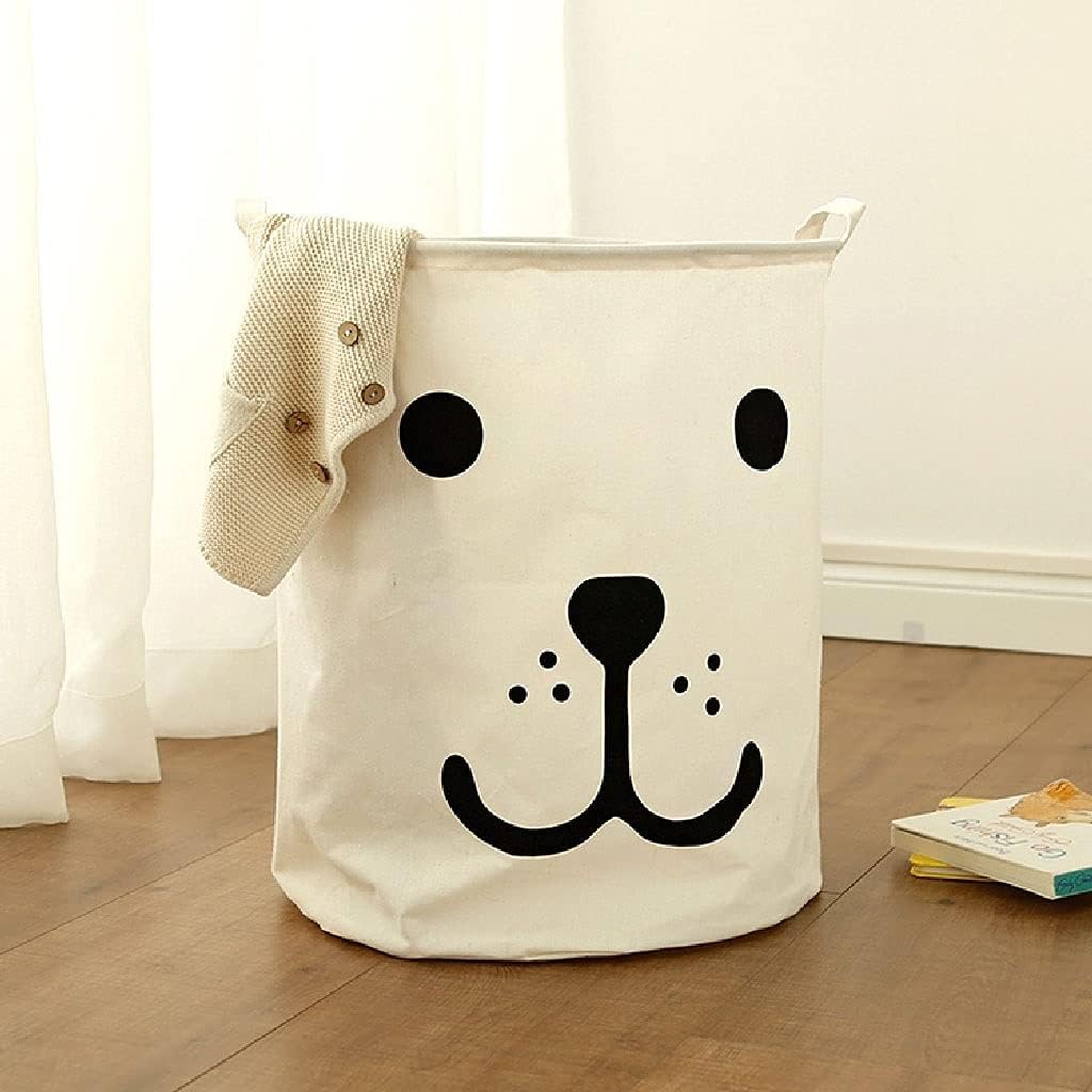 Storage Box Basket Stand Laundry Basket Toy Bag Cotton Washing Dirty Clothes Big Basket Organizer Bin Handle (Color : A, Size : One Size) (A One size)