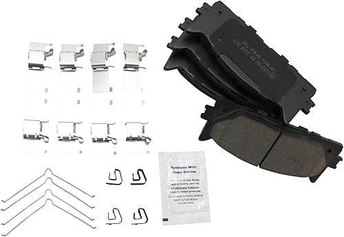 Miniatura 4 de TRQ Kit de pastillas de freno de cerámica Posi delanteras y traseras con productos químicos compatibles con Toyota Lexus