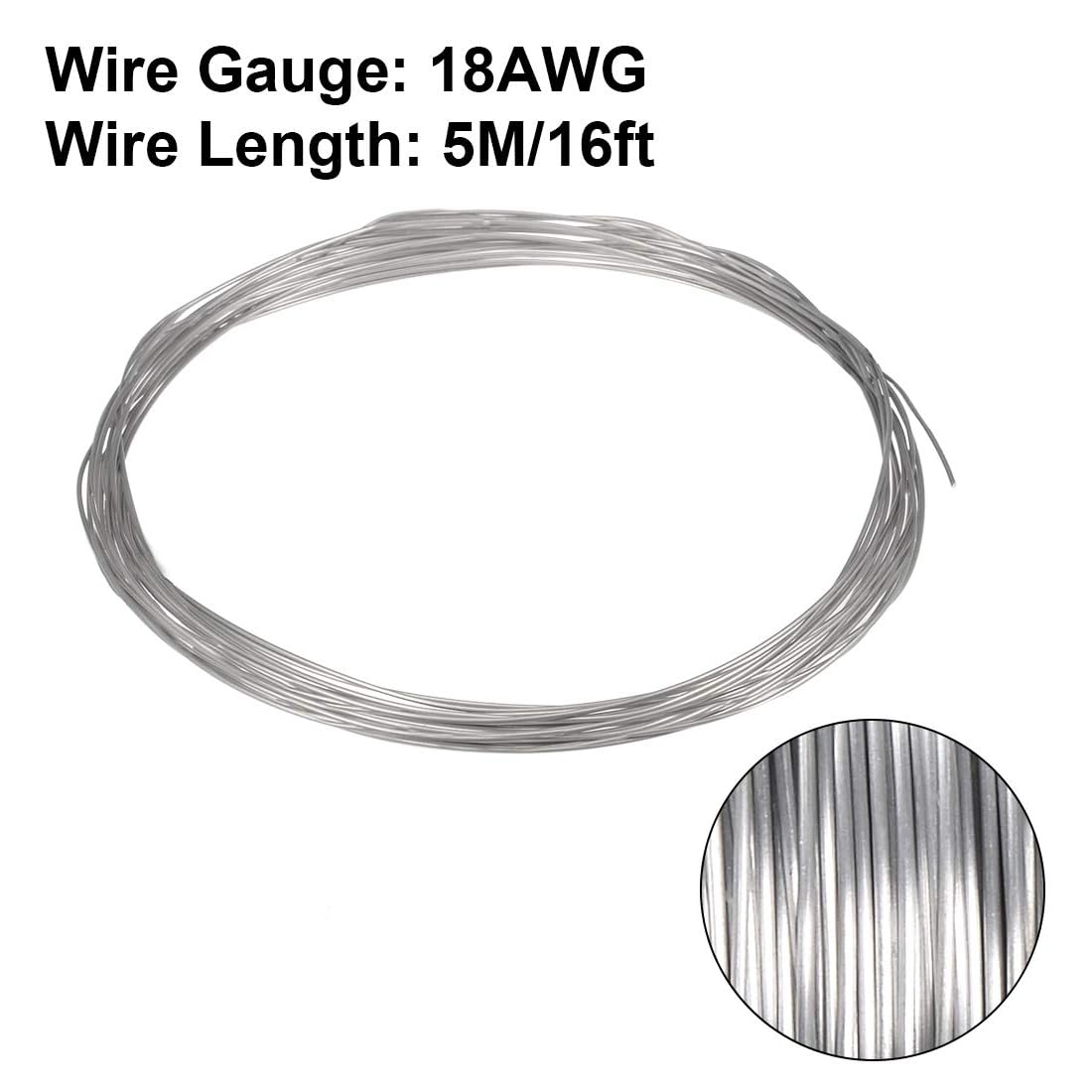 TOP-VIGOR 1mm 18AWG Heating Resistor Wire, 5M Wrapping Nichrome Resistance Wire for Heating Elements DIY Projects - Image 3