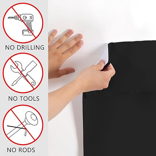 Miniatura 3 de WdFour Cortinas de puerta lateral para ventana de puerta, oscurecimiento de habitación, cubierta de ventana de puerta de color sólido para puerta de