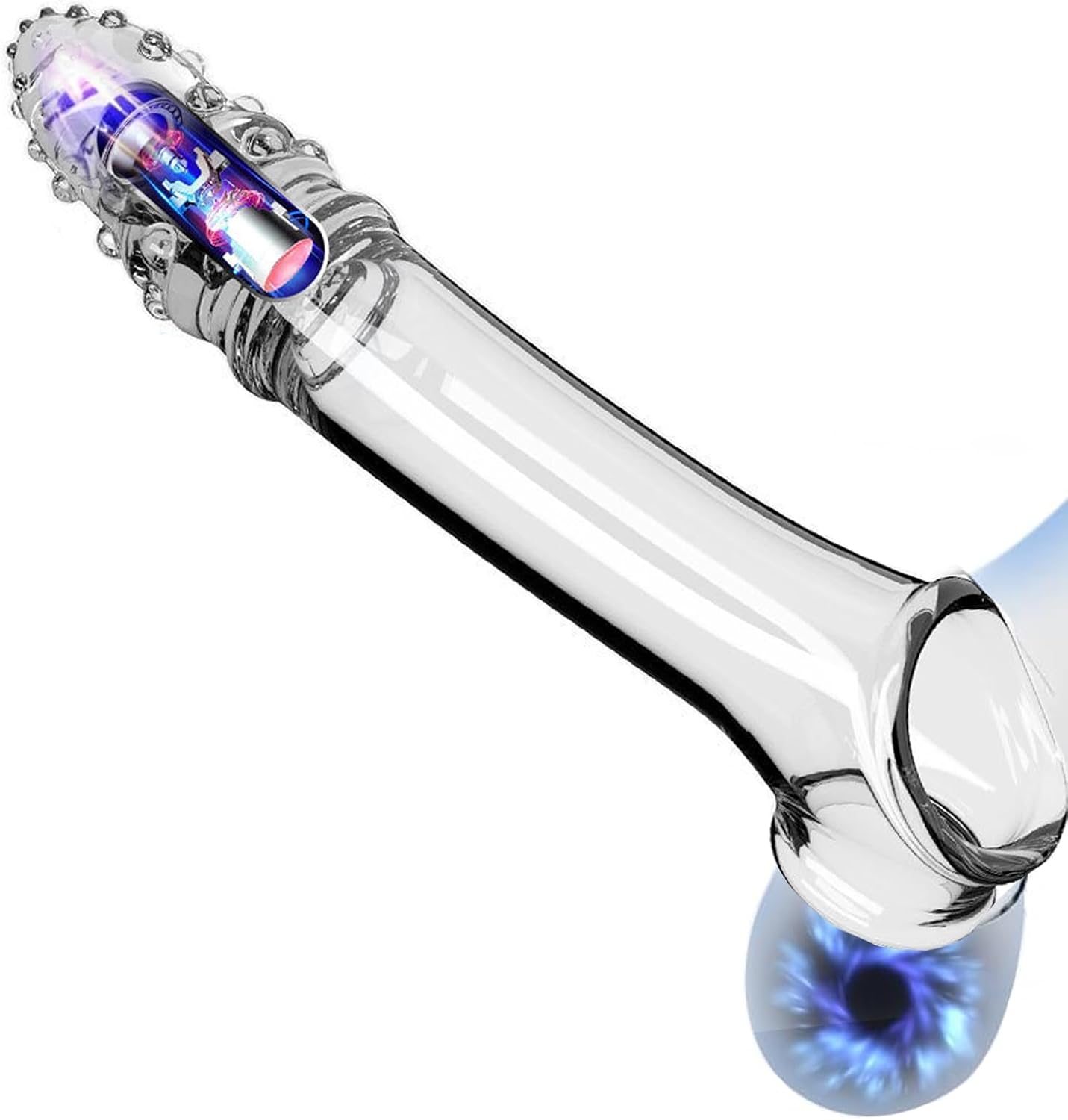 MFMYEE Penis Sleeve Vibrator, Silicone Penis Extender, Male Enlargement Delay Vibrators Clitoris Massager Penis Ring Cock Sleeve, Vibrating Dildo Sex Toys for Men (Transparent)