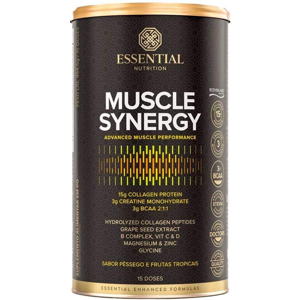 Muscle Synergy (454g), Sabor Pêssego e Frutas Tropicais | Amazon