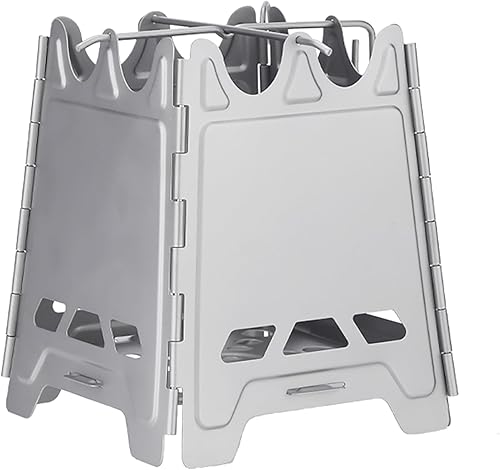 Miniatura 9 de ATiAP Estufa de leña de titanio ultraligera para acampar al aire libre, múltiples combustibles, estufa de alcohol, estufa de barbacoa WS009ST-Ti