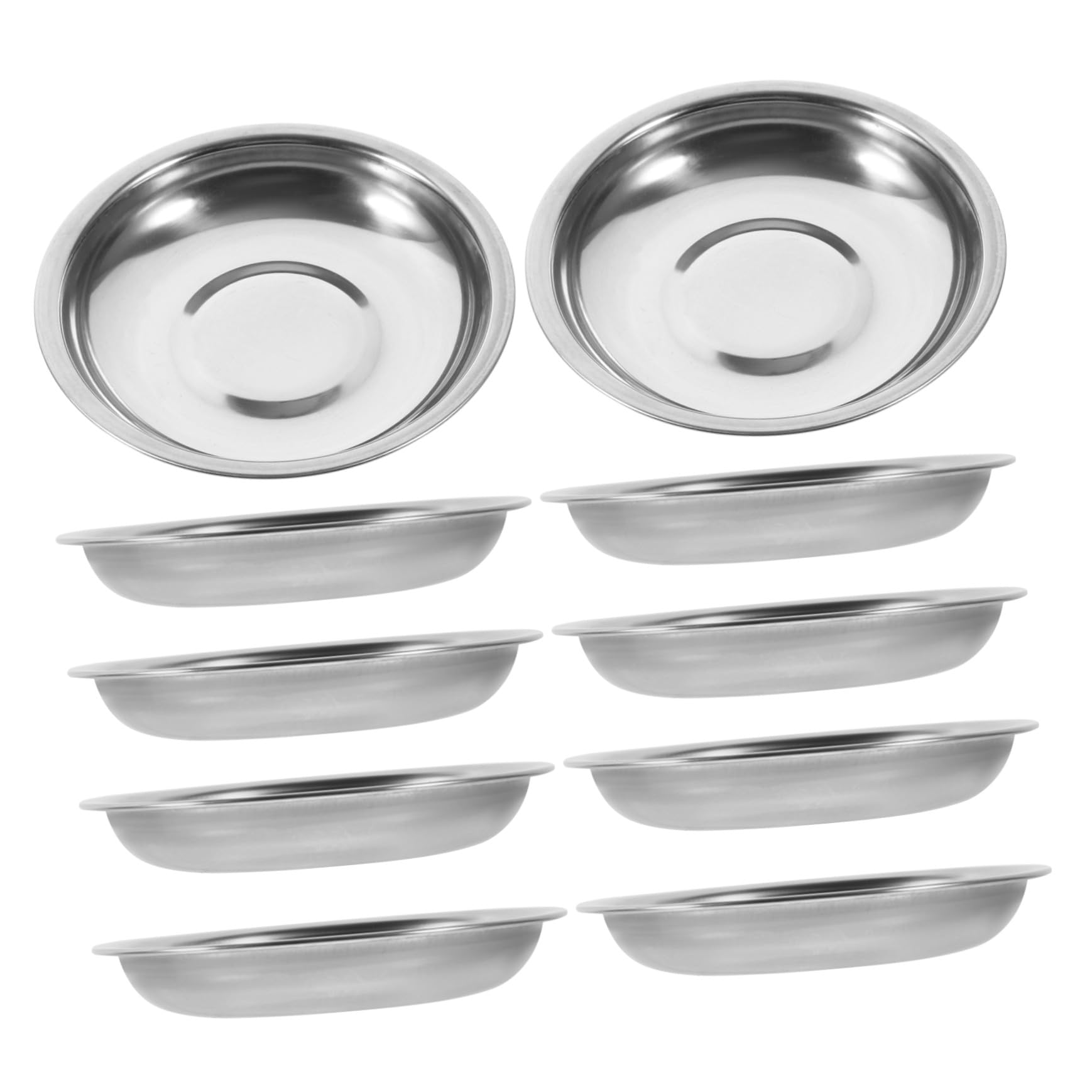 TOYANDONA Runde Kleine Edelstahl Gewürzschalen 10 Stück für Dip und Senf