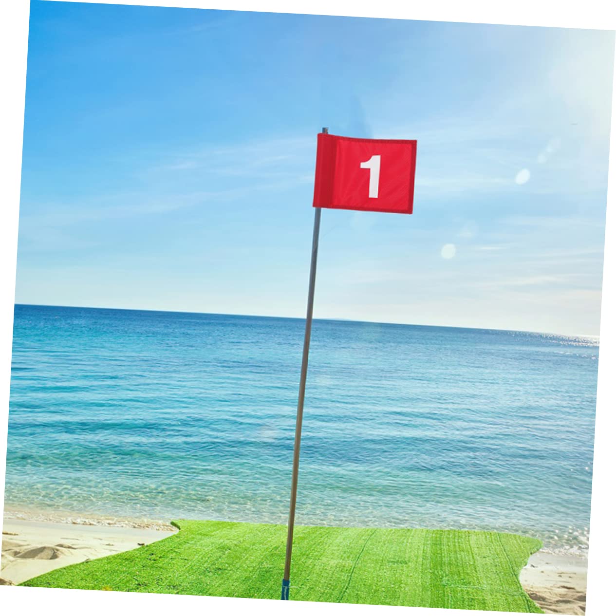 ABOOFAN 8pezzi Golfing Flags Pratiche Per Allenamento Bandierine Numerate Antistrappo Per Abilità Golfistiche Per e Allenamenti Precisione