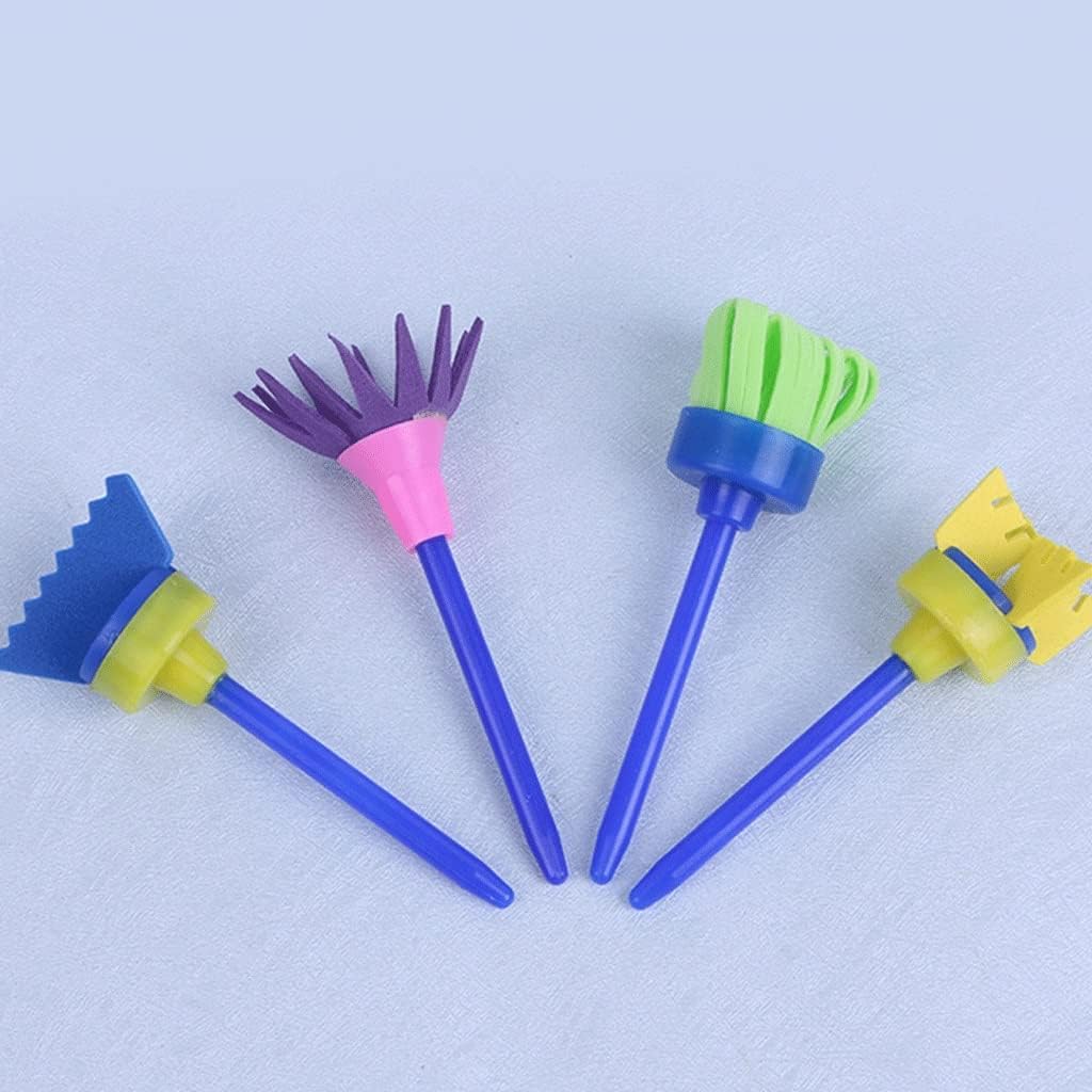 Sponge Brush 4-Piece Seal Graffiti Tool Painting Sponge Brush Broom Set DIY Art Paint Graffiti