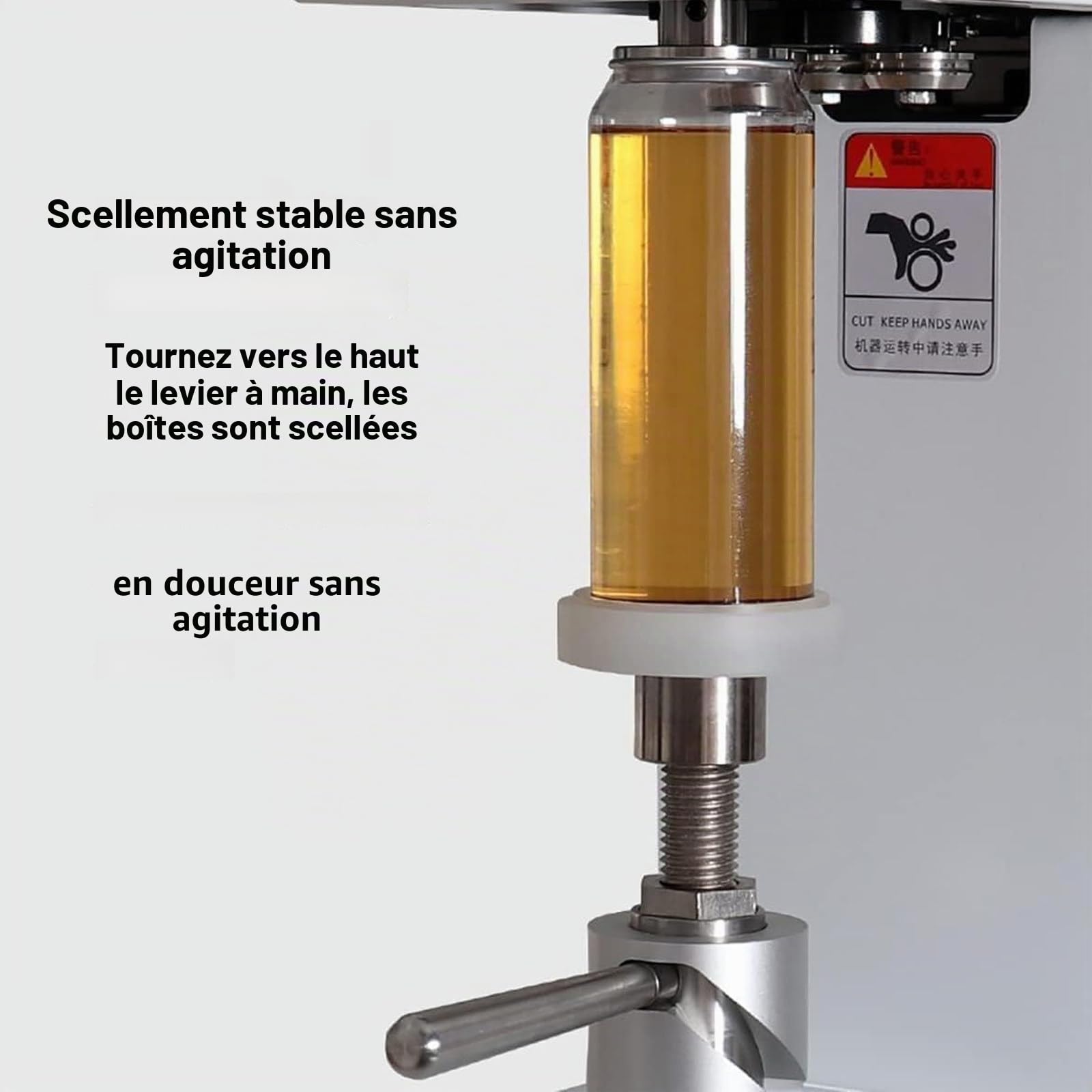 Machine à sceller Les canettes commerciales de Soda bière avec écran Intelligent HD, Hauteur de scellage réglable, adaptée aux canettes pour la Maison et aux Bouchons en Aluminium