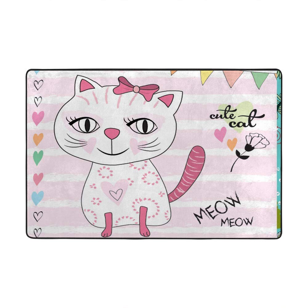 Licorne tapis grande taille en velours lavable pour chambre enfant