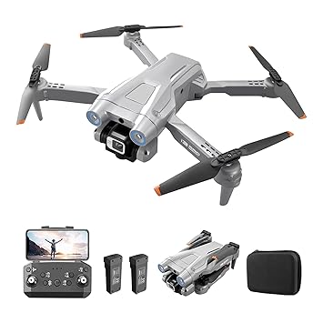 RC Drone with Dual Camera HD 4K HD 1080P RC Quadcopter, Headless Mode, Gesture Control for Beginners Anti Drone System Intelligent Obstacle Avoidance(Gray I3)