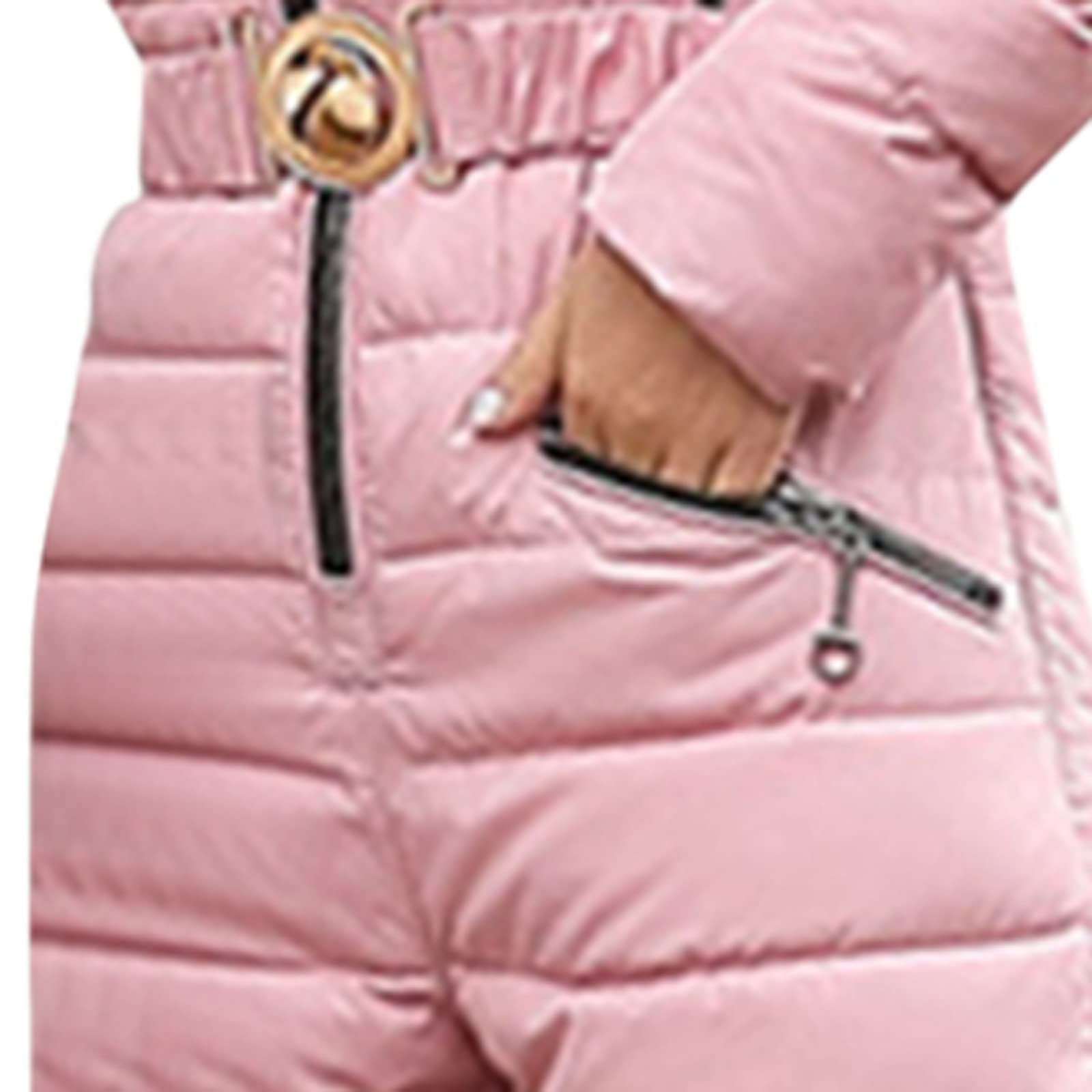 Traje de esquí para mujer con capucha, chaqueta acolchada ligera, mono de nieve para snowboard