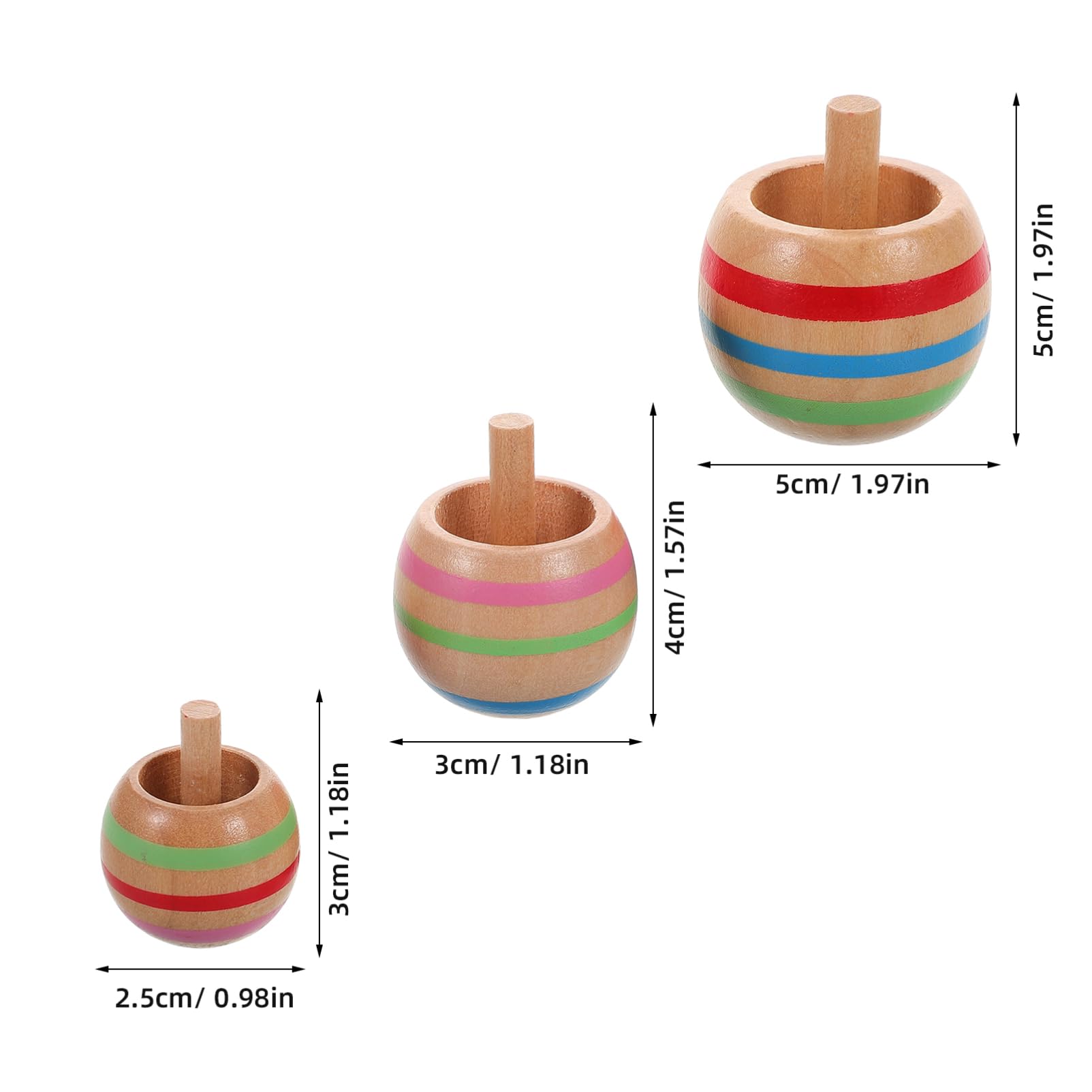 VICASKY Wooden Spinning Gyro for Educational Hand Eye Coordination and Thinking Development Durable and Safe Wooden Material Unique Finger Spinning for Sensory Play Anytime