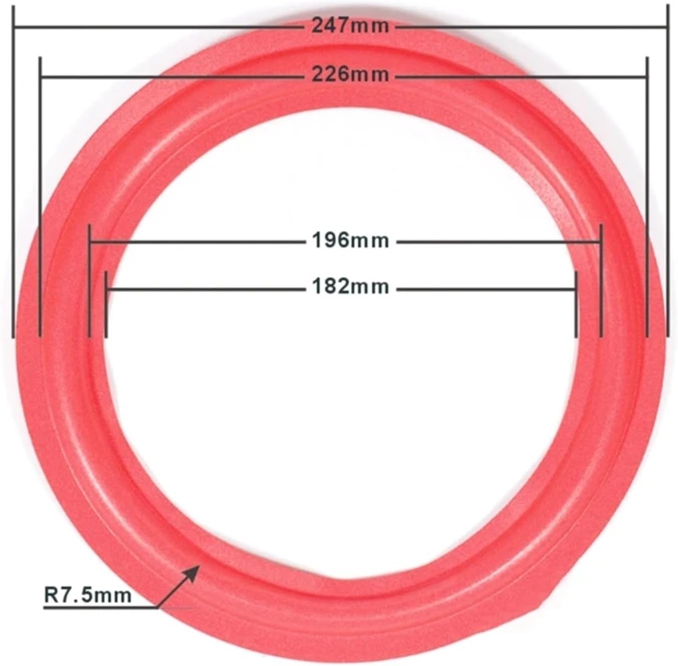 Speaker Repair Kit 10pcs Speaker Rubber Foam Edges Surround Rings Repair Part for DIY Dustproof for DIY(15YA4NB1403293-R-E)