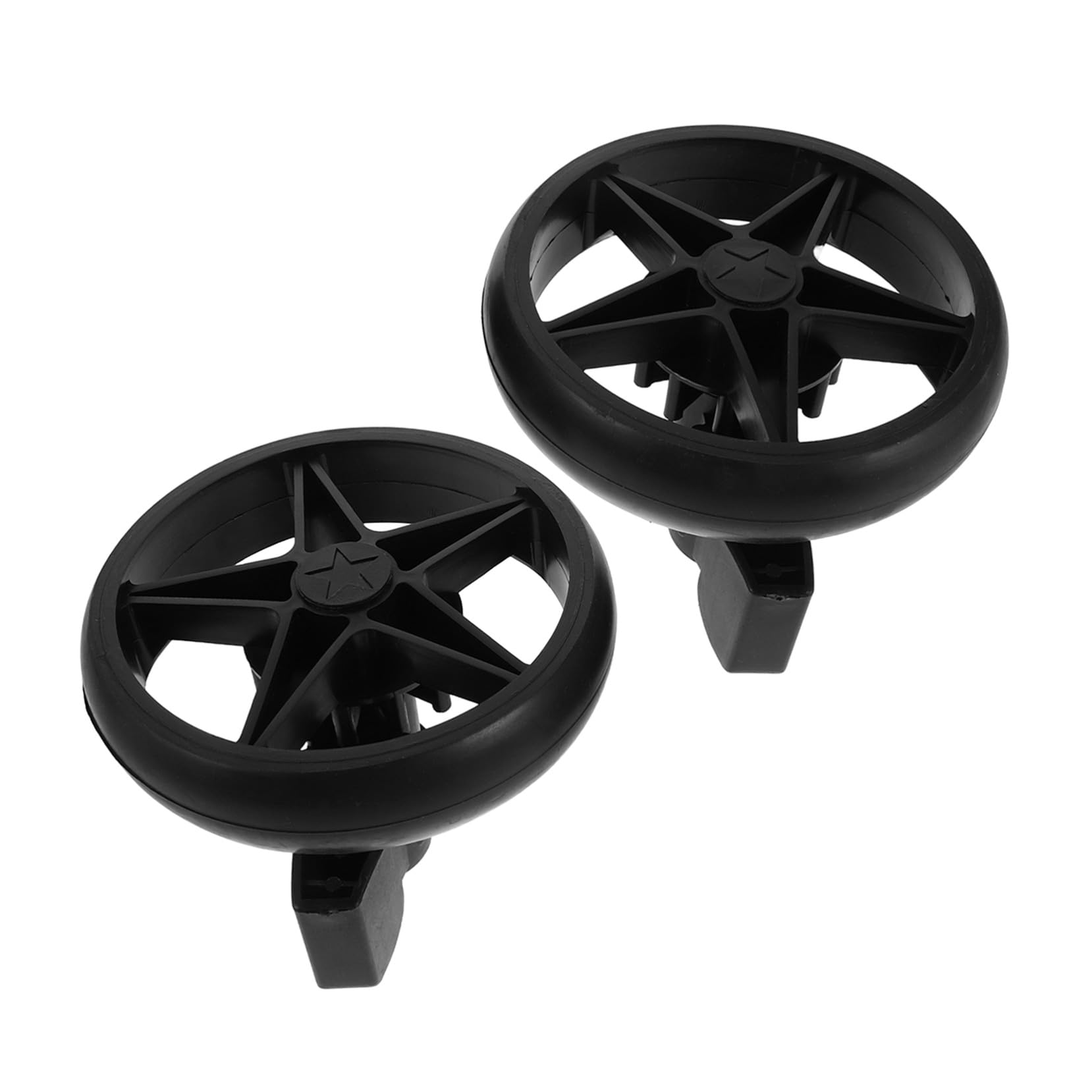 SUPVOX 2pièces Roulettes de Rechange Pivotantes Silencieuses pour Poussette avec Frein Accessoires pour Trotteurs et Poussettes sans Outil Nécessaire