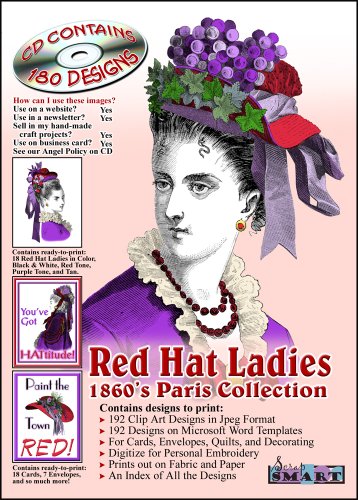 ScrapSMART - Red Hat Ladies 1860's Paris Collection Software - Jpeg & Microsoft Word Files [Download]