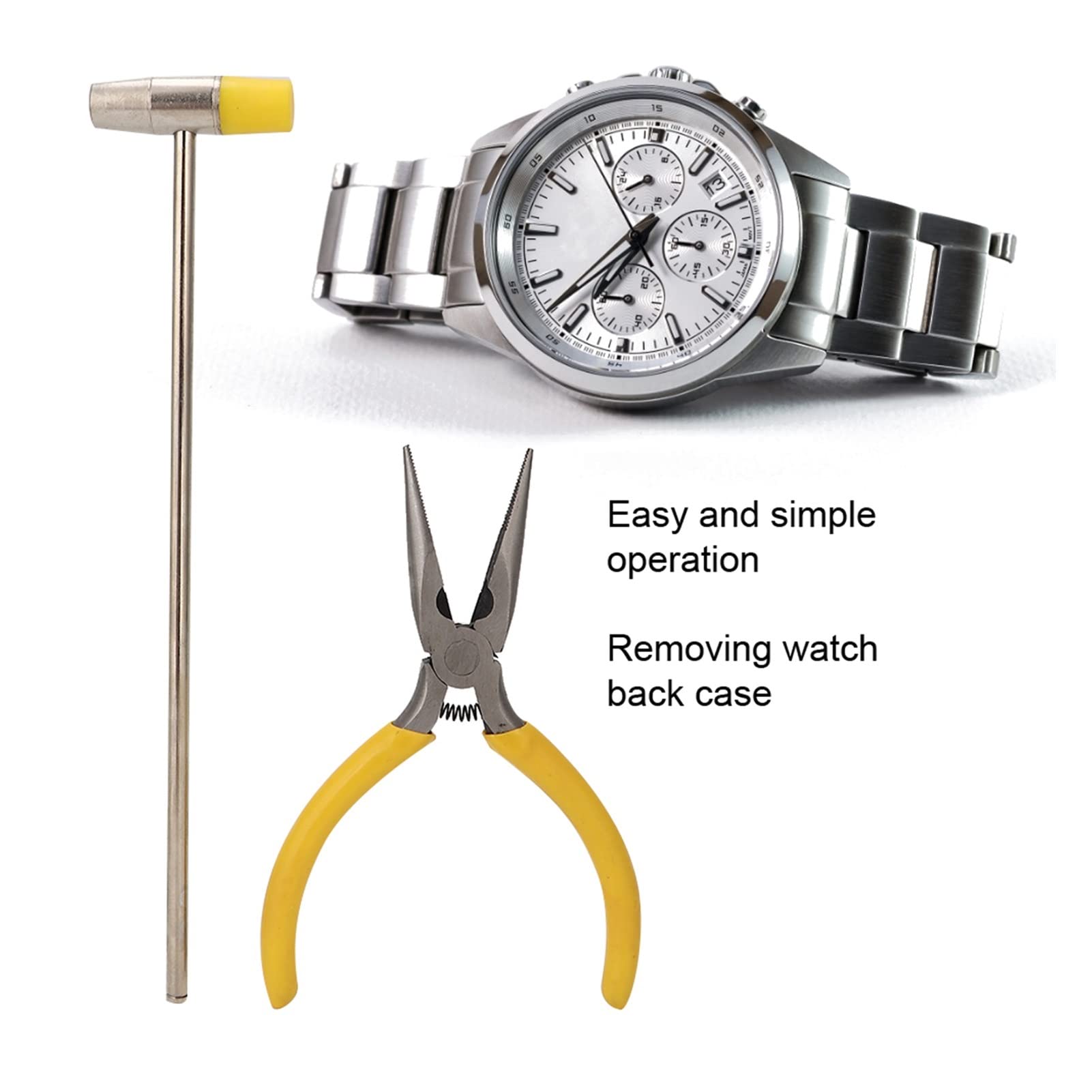 Kit de herramientas de reparación de relojes multifuncional de calidad de 16 piezas, abridor de caja trasera de reloj, juego de pinzas y destornilladores, juego de ajuste de correa de reloj, kit de re