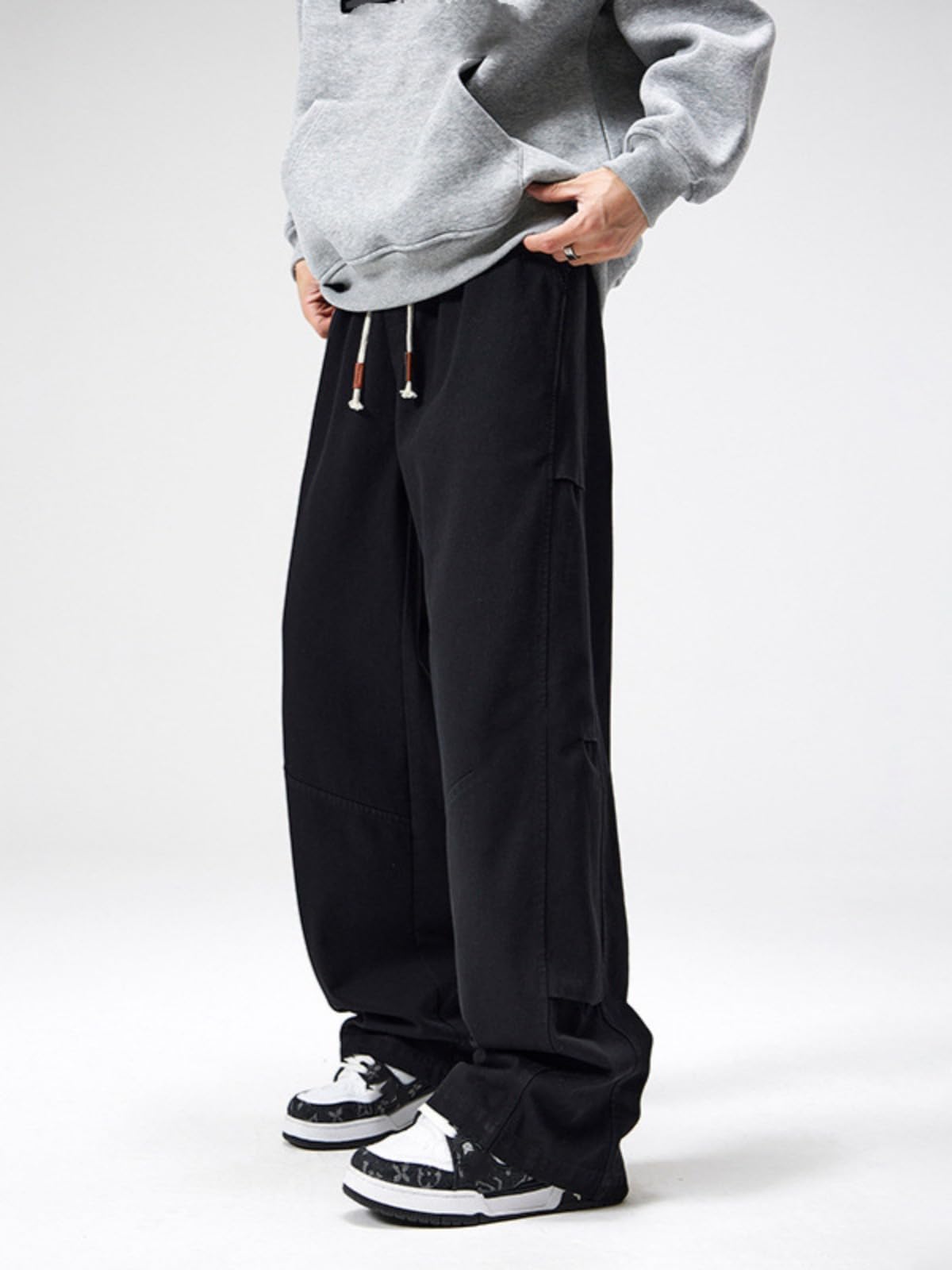 Autunno American Workwear Patchwork Pantaloni Casual per Gli Uomini, retrò Slim Straight Pants