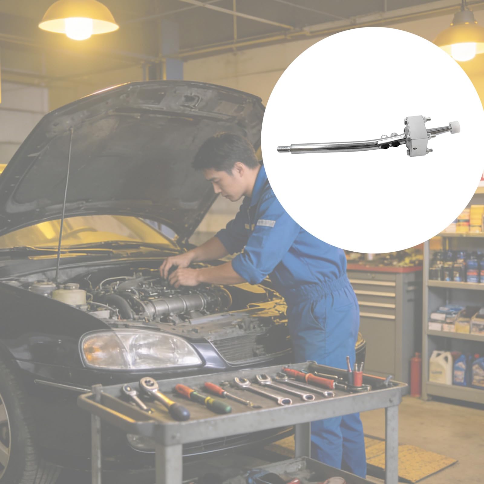 Sostituzione Cambio Manuale in Pezzo Singolo, Gruppo Cambio in Metallo per Riparazione Trasmissione a Corsa Corta, Design Curva con estremità filettata Gruppo ingranaggio Cambio Manuale,