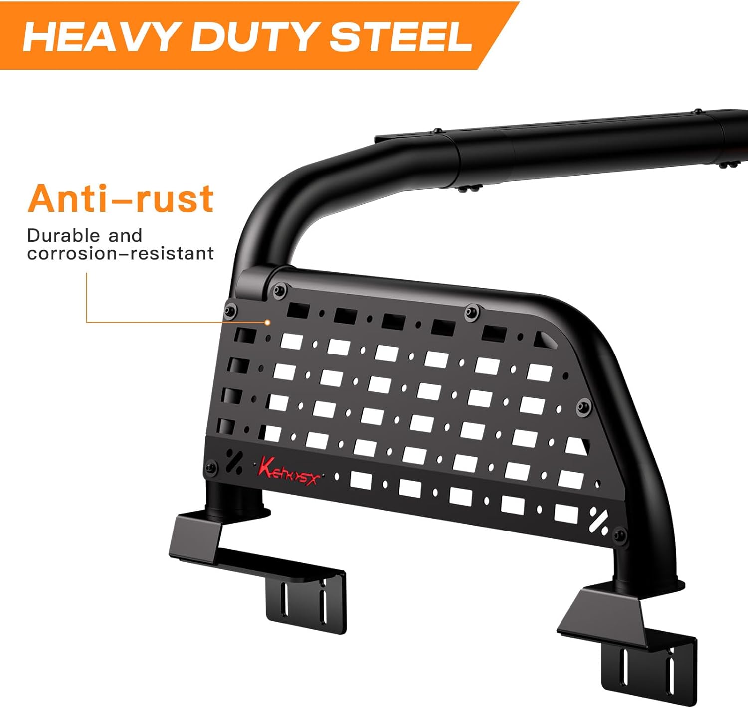 Universal Truck Bed Roll Bar Adjustable Black Chase Racks for Trucks, Sport Roll Bar for Silverado/Sierra,F-150/F-250/F-350,Ford Ranger,Frontier/Titan,Tundra,Honda Ridgeline