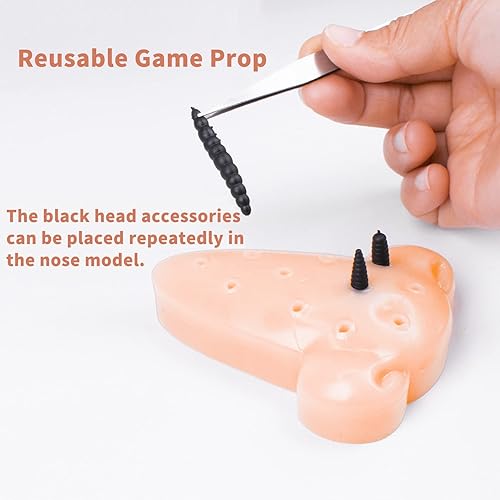 Miniatura 4 de KRYCRHIA Divertido juego de juguetes para aliviar el estrés con espinillas en la nariz para aliviar el estrés, juguetes novedosos para regalar, Piel