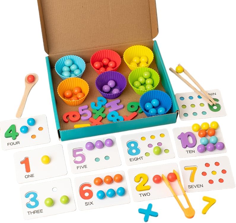 Fine Motor Toys,Wooden Peg Board Bead Game for Toddlers image 7