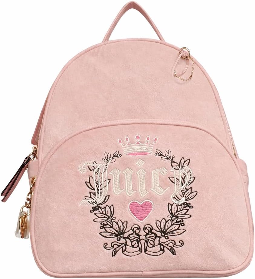 Juicy Couture Heritage Backpack, Pink Diamond Vel