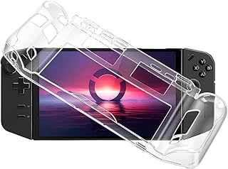 for Legion Go Case Ergonomic Grip Soft TPU Shock-Absorption Case Anti-Fingerprint Scratch Resistant Cover for Lenovo Legion Go Gaming Handheld 8.8" 2023 - Clear