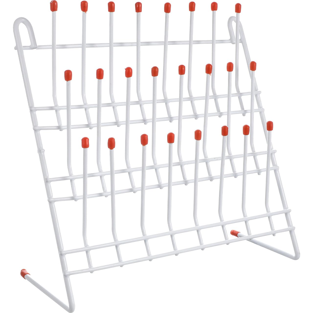 OUNONA Support de séchage pour tube à essai pour laboratoire, support de séchage en métal pour l'organisation du matériel de laboratoire, 11,81 x 11,81 x 11,5 cm