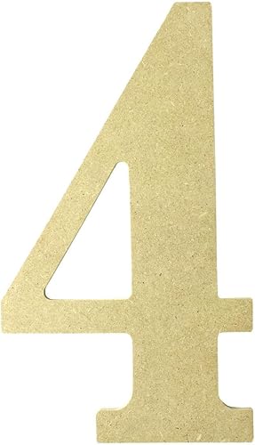 MPI Marketing - Letra de madera de 9.5" MDF no 4