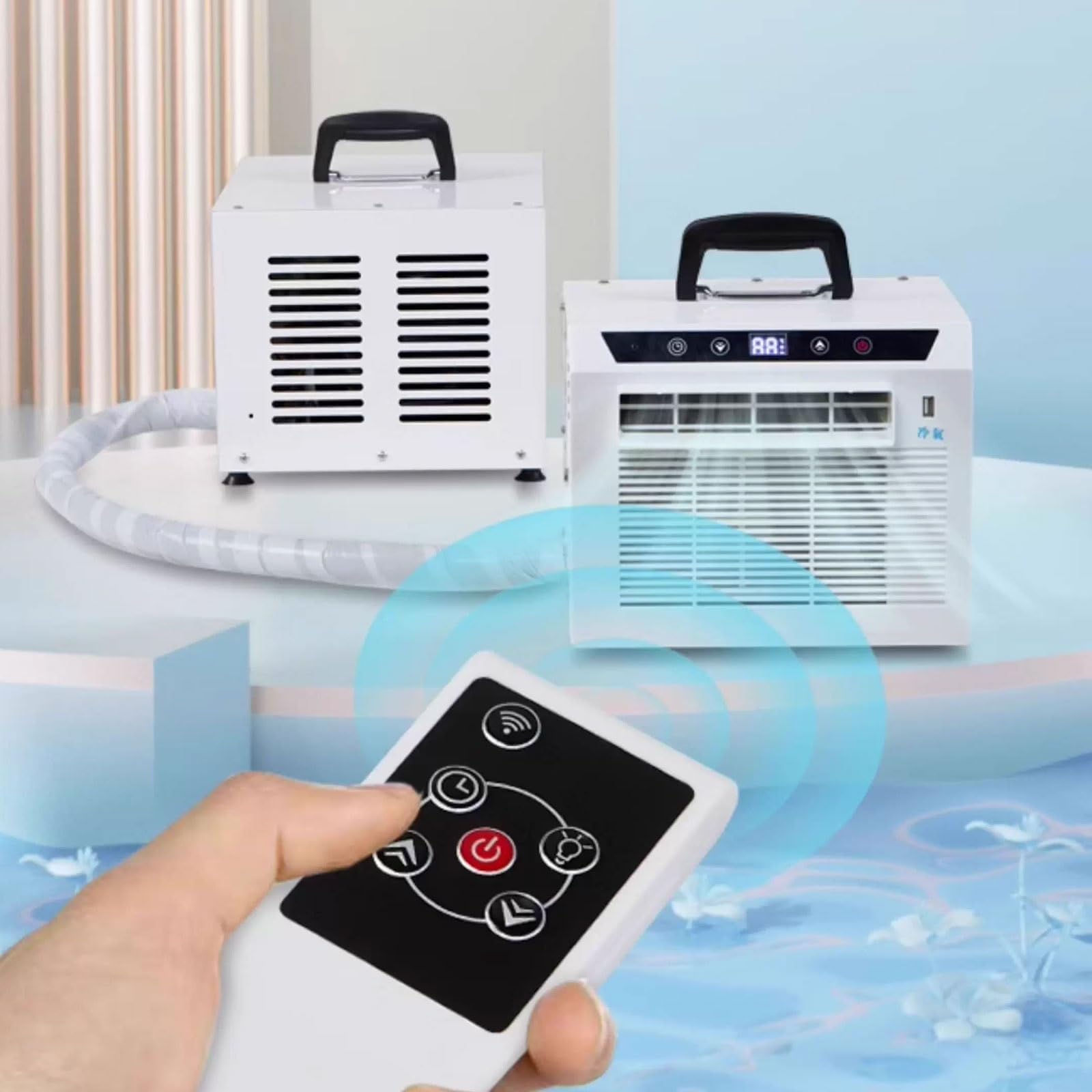 Przenośny Klimatyzator Typu Split 3000 Btu, Klimatyzator Kempingowy Z Wi-fi I Pilotem, Timer 12-godzinny, Przepływ Powietrza 130 M3/h, Klimatyzator Kempingowy Do Namiotu, Samochodu Kempingowego, Domu