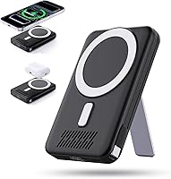 Vista 1 de 2026 Latest Wireless Power Bank, 12800mAh Portable Charger with Built in Cables, LED Display Magnetic Battery Pack Travel Essentials for iPhone